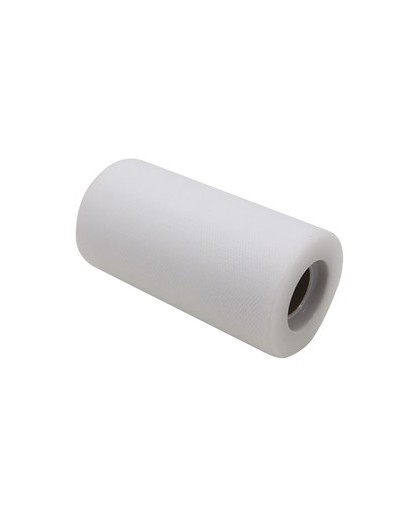 Tulle in rotolo 12,5cmx25mt bianco Big Party