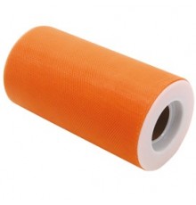 Tulle in rotolo 12,5cmx25mt arancione Big Party
