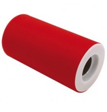 Tulle in rotolo 12,5cmx25mt rosso Big Party