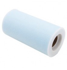 Tulle in rotolo 12,5cmx25mt celeste Big Party