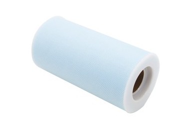 Tulle in rotolo 12,5cmx25mt celeste Big Party