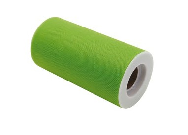 Tulle in rotolo 12,5cmx25mt verde Big Party