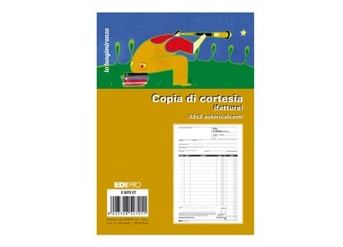 Blocco copia di cortesia (fatt.elett.) 33x3 autocop. 22x14,8cm E5272CT Edipro