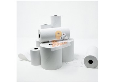 Blister 10 rotoli carta termica neutra 55gr BPA free 80mm x 80mt Ø77mm