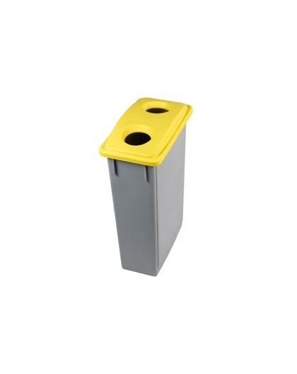 Contenitore Office 90Lt + Coperchio giallo per Bottiglie e Lattine