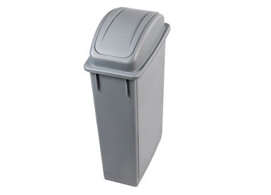 Contenitore Office 90Lt + Coperchio grigio basculante per raccolta indiff.
