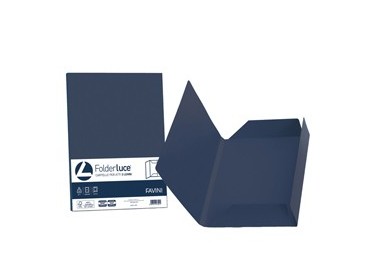 25 cartelline 3 lembi LUCE 200gr 24,5x34,5cm blu cobalto FAVINI