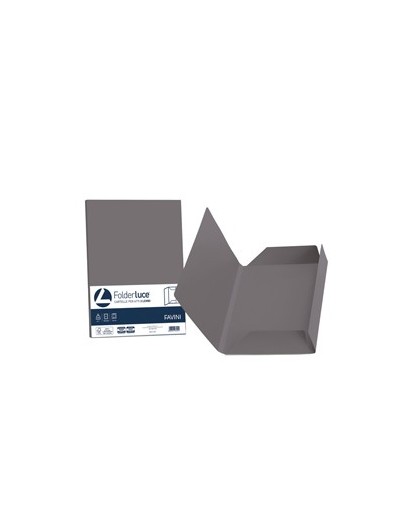 25 cartelline 3 lembi LUCE 200gr 24,5x34,5cm grafite FAVINI