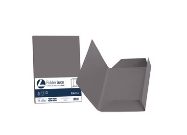 25 cartelline 3 lembi LUCE 200gr 24,5x34,5cm grafite FAVINI