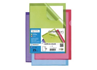 25 cartelline a L verde CAPRI 61 color sei rota