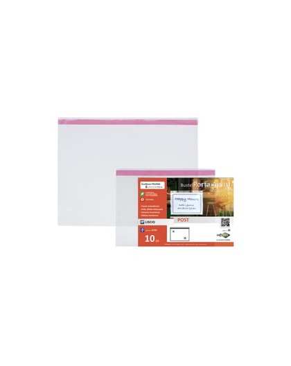 10 buste porta avvisi orizzontali POST A4 - 30x22 cm SEI ROTA