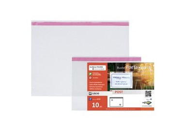 10 buste porta avvisi orizzontali POST A4 - 30x22 cm SEI ROTA