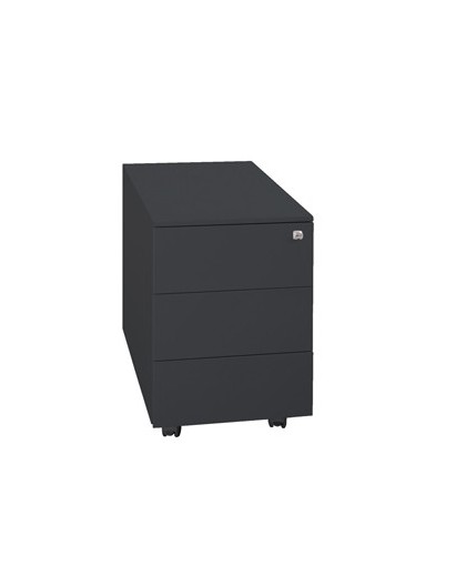 Cassettiere in metallo 3CASS. 40x59x54cm Nero Kub8