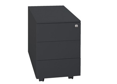 Cassettiere in metallo 3CASS. 40x59x54cm Nero Kub8