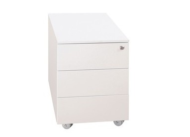 Cassettiere in metallo 3CASS. 40x59x54cm Bianco Kub8