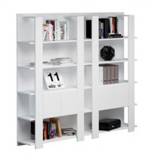 Libreria alta a 5 ripiani 100X38,6cm H198cm BIANCO - Concept