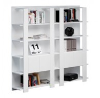 Libreria alta a 5 ripiani 100X38,6cm H198cm BIANCO - Concept