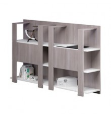 Libreria bassa a 3 ripiani 100X38,6cm H124cm BIANCO/FRASS.TOSCANO - Concept