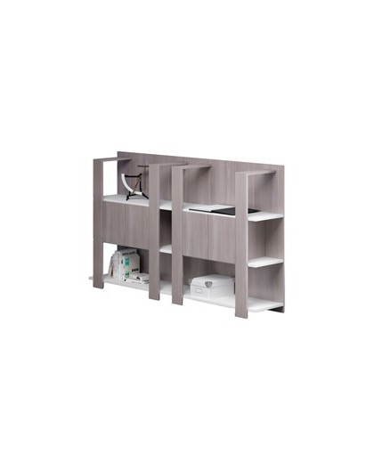 Libreria bassa a 3 ripiani 100X38,6cm H124cm BIANCO/FRASS.TOSCANO - Concept