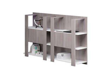 Libreria bassa a 3 ripiani 100X38,6cm H124cm BIANCO/FRASS.TOSCANO - Concept