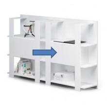 Coppia antine + paretine per libreria Concept BIANCO