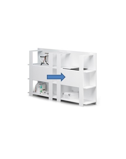 Coppia antine + paretine per libreria Concept BIANCO