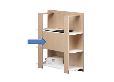 Coppia antine + paretine per libreria Concept ROVERE