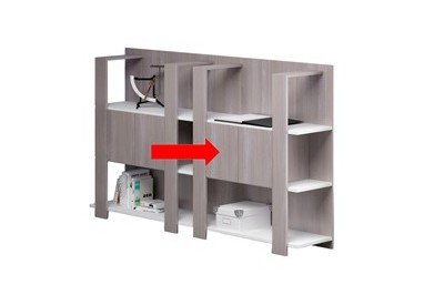 Coppia antine + paretine per libreria Concept FRASSINO TOSCANO