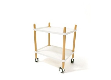 Carrellino multiuso Bianco/Faggio Paperflow