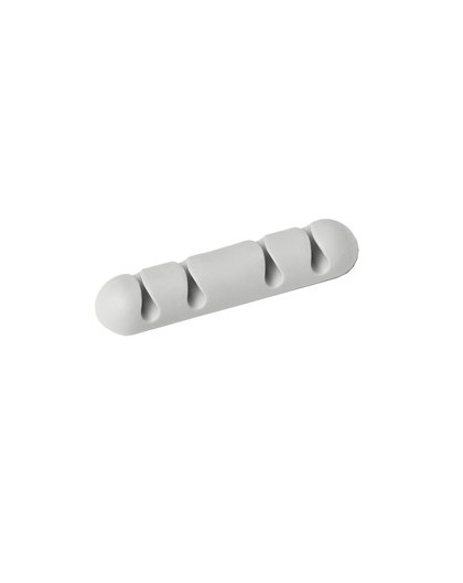 2 clip fermacavi adesiva per 4 cavi - grigio - Durable