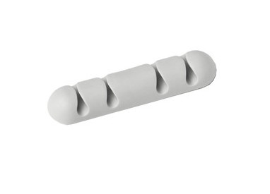 2 clip fermacavi adesiva per 4 cavi - grigio - Durable