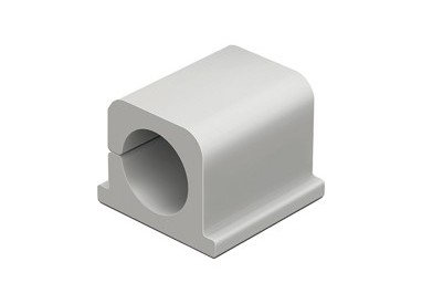 4 Clip fermacavi adesivi per 2 cavi - grigio - Durable