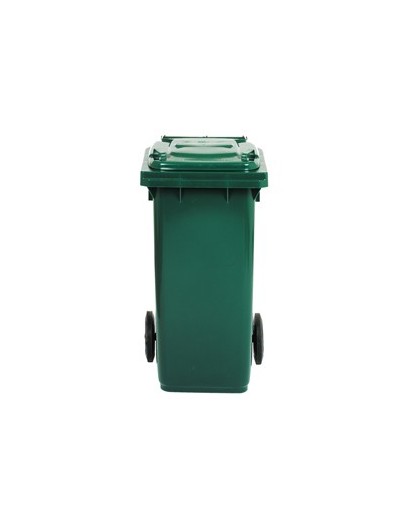 Bidone carrellato 120Lt verde scuro per raccolta differenziata