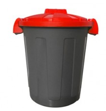 Contenitore portarifiuti Dusty 25Lt c/coperchio rosso