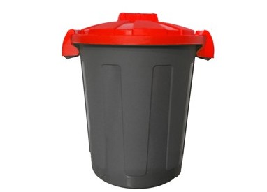 Contenitore portarifiuti Dusty 25Lt c/coperchio rosso