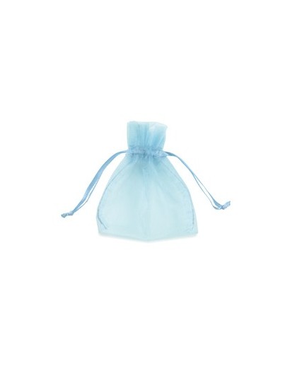 20 Sacchetti organza Milly 8,5x10cm celeste