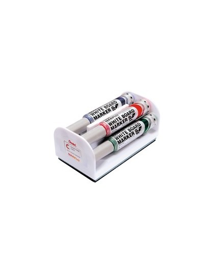 Set 4 marcatori Maxiflo MWL5M 6mm assort. + cancellino Pentel
