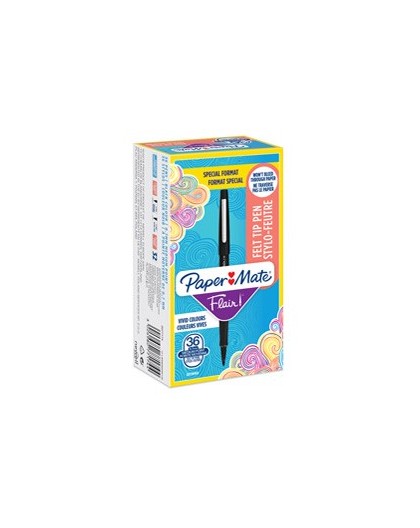 Value pack 30+6 pennarello Flair nylon nero punta 1.1mm Papermate