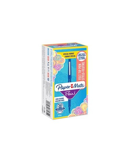 Value pack 30+6 Pennarello Flair nylon blu punta 1.1mm Papermate