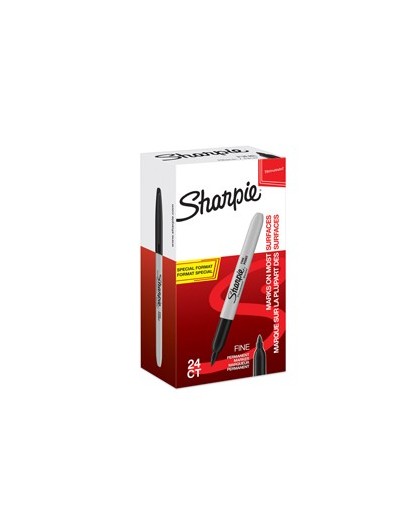 Value Pack 20+4 marcatore Sharpie nero permanente punta fine