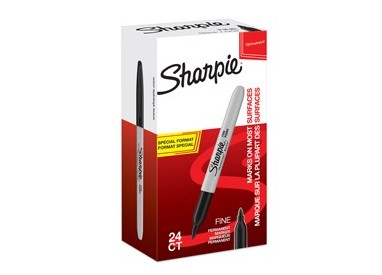 Value Pack 20+4 marcatore Sharpie nero permanente punta fine
