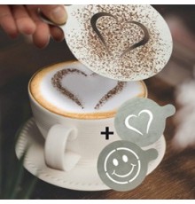 Set 2 stencil per caffE' "CUORE + SMILE" Securit