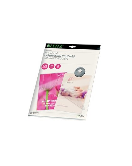 Scatola 25 pouches UDT A4 216X303mm 125mic Leitz