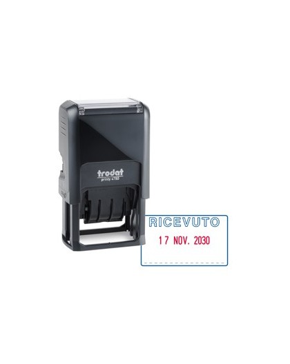 Timbro Printy 4750/1 4.0 41x24mm DATARIO+RICEVUTO autoinch. TRODAT