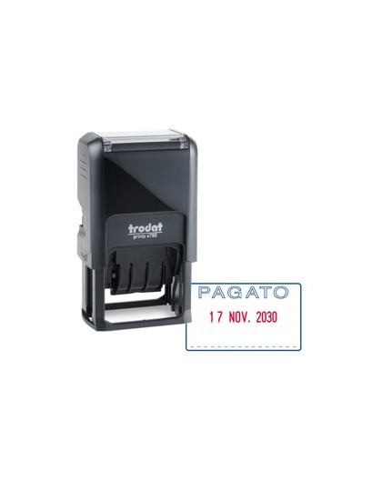 Timbro Printy 4750/2 4.0 41x24mm DATARIO+PAGATO autoinch. TRODAT