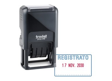 Timbro Printy 4750/1 4.0 41x24mm DATARIO+REGISTRATO autoinch. TRODAT