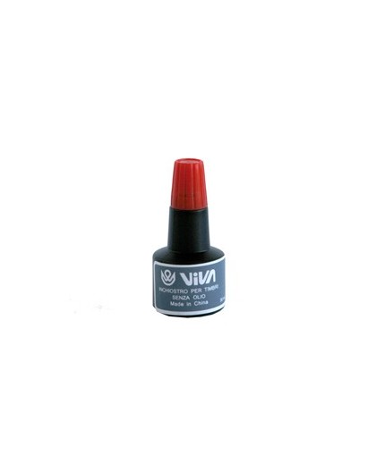 Inchiostro per cuscinetti a base alcool 30gr rosso Viva