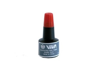 Inchiostro per cuscinetti a base alcool 30gr rosso Viva