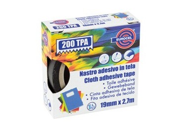 Nastro adesivo telato TPA nero 200 19mmx2,7mt Eurocel