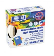 Nastro adesivo telato TPA rosso 200 19mmx2,7mt Eurocel
